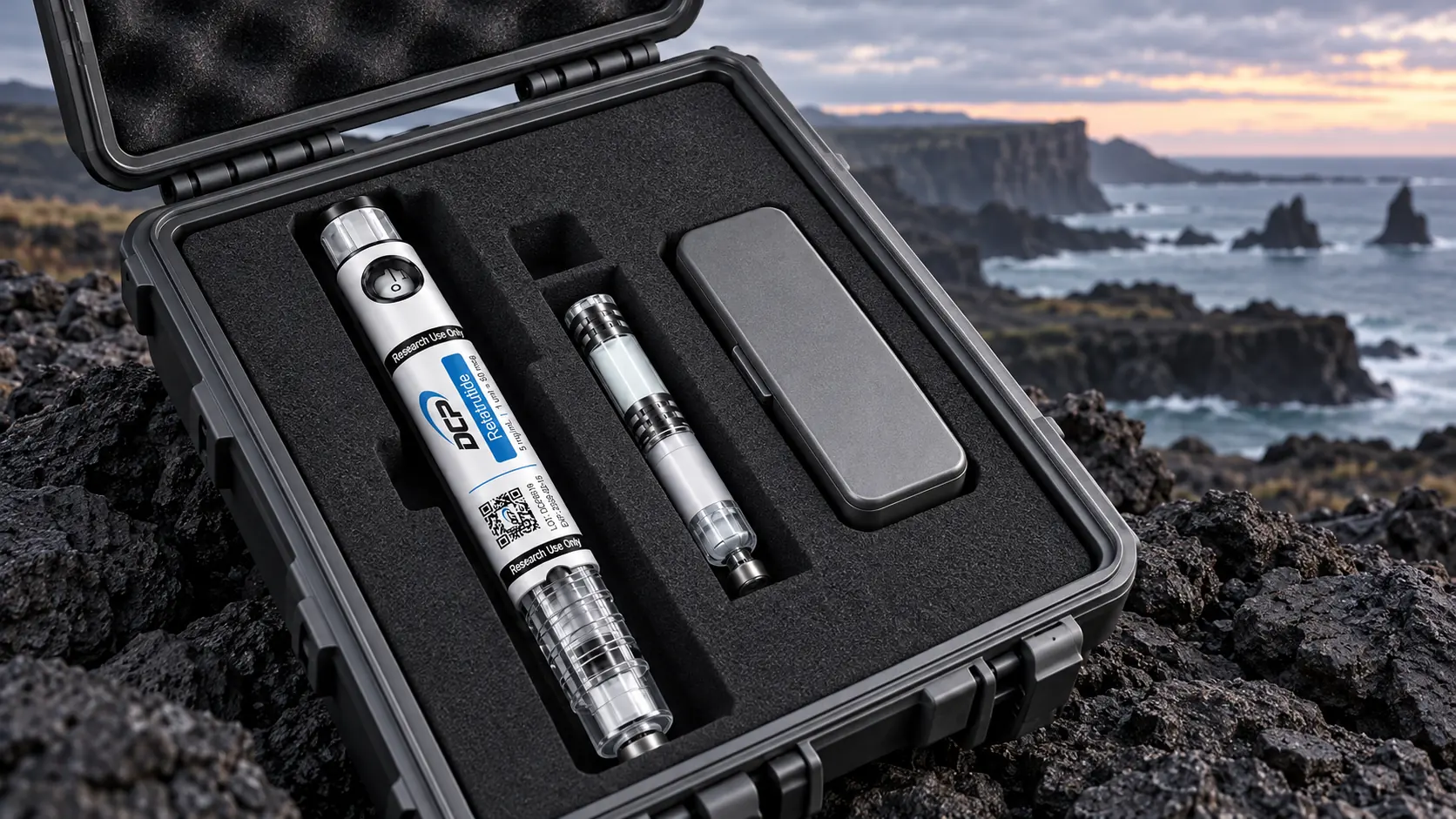 Dual Chamber Peptides — Kuvitteellinen toimituksellinen asetelma; ei ulkosäilytysohje eikä validoitu kuljetusjärjestelmä.